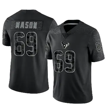 ＃69 Men's Shaq Mason Black Limited Houston Texans Reflective Jersey