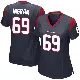 ＃69 Women's Ed Ingram Navy Blue Game Houston Texans Team Color Jersey