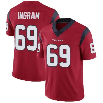 ＃69 Youth Ed Ingram Red Limited Houston Texans Alternate Vapor Untouchable Jersey