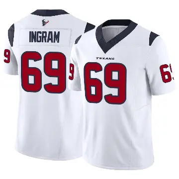 ＃69 Youth Ed Ingram White Limited Houston Texans Vapor F.U.S.E. Jersey