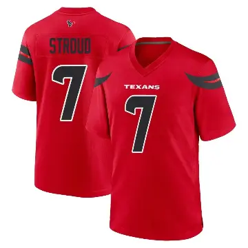 ＃7 Men's C.J. Stroud Red Game Houston Texans Alternate Jersey