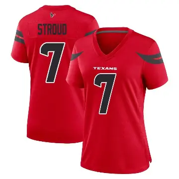 ＃7 Women's C.J. Stroud Red Game Houston Texans Alternate Jersey