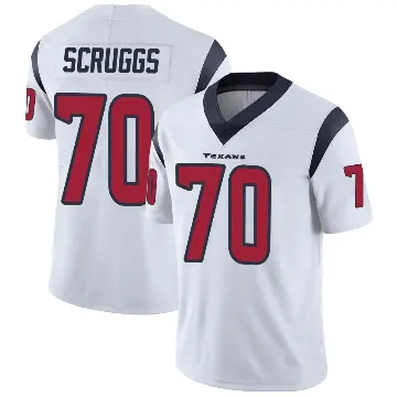 ＃70 Men's Juice Scruggs White Limited Houston Texans Vapor Untouchable Jersey