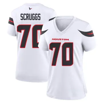 ＃70 Women's Juice Scruggs White Game Houston Texans Jersey