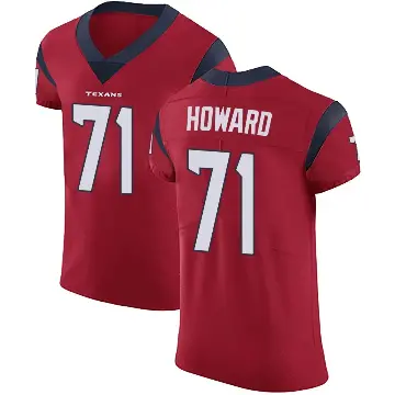 ＃71 Men's Tytus Howard Red Elite Houston Texans Alternate Vapor Untouchable Jersey