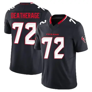 ＃72 Men's Dylan Deatherage Navy Limited Houston Texans Alternate Vapor F.U.S.E. Jersey