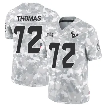 ＃72 Men's Jaylon Thomas Arctic Camo Limited Houston Texans 2024 Salute to Service Jersey