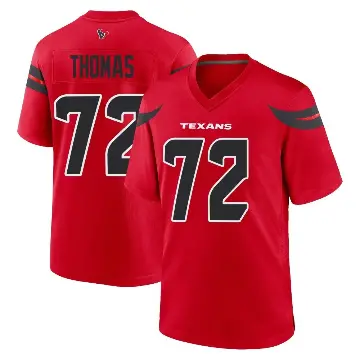 ＃72 Men's Jaylon Thomas Red Game Houston Texans Alternate Jersey