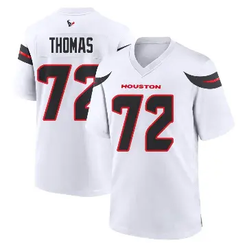 ＃72 Men's Jaylon Thomas White Game Houston Texans Jersey
