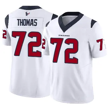 ＃72 Men's Jaylon Thomas White Limited Houston Texans Vapor F.U.S.E. Jersey