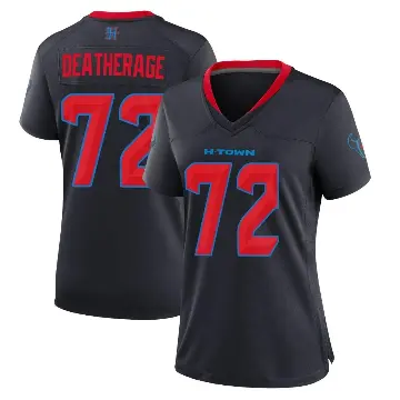＃72 Women's Dylan Deatherage Navy Game Houston Texans 2nd Alternate Jersey