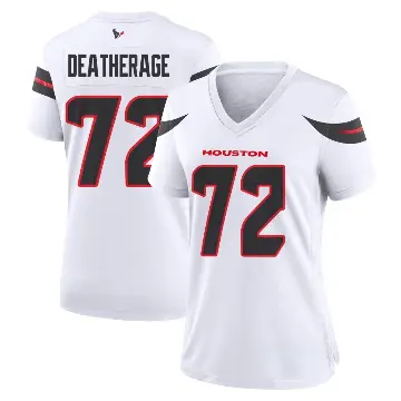 ＃72 Women's Dylan Deatherage White Game Houston Texans Jersey