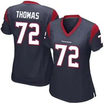 ＃72 Women's Jaylon Thomas Navy Blue Game Houston Texans Team Color Jersey