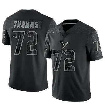 ＃72 Youth Jaylon Thomas Black Limited Houston Texans Reflective Jersey