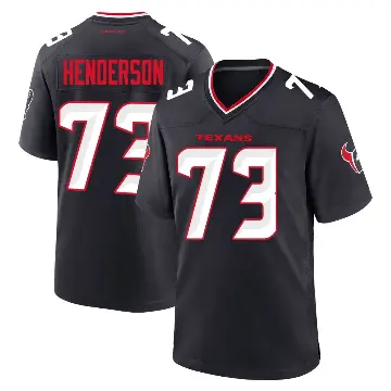 ＃73 Men's LaDarius Henderson Navy Game Houston Texans Team Jersey
