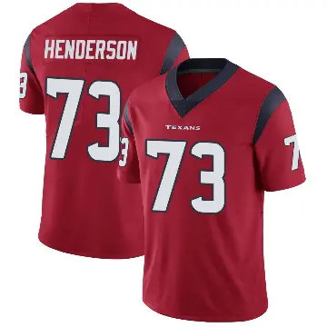 ＃73 Men's LaDarius Henderson Red Limited Houston Texans Alternate Vapor Untouchable Jersey