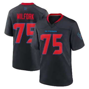 ＃75 Youth Vince Wilfork Navy Game Houston Texans 2nd Alternate Jersey