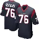 ＃76 Men's Austin Deculus Navy Blue Game Houston Texans Team Color Jersey