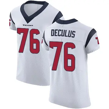 ＃76 Men's Austin Deculus White Elite Houston Texans Vapor Untouchable Jersey