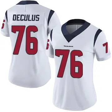 ＃76 Women's Austin Deculus White Limited Houston Texans Vapor Untouchable Jersey