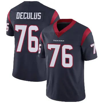 ＃76 Youth Austin Deculus Navy Blue Limited Houston Texans Team Color Vapor Untouchable Jersey