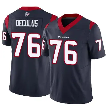 ＃76 Youth Austin Deculus Navy Limited Houston Texans Vapor F.U.S.E. Jersey