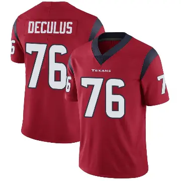＃76 Youth Austin Deculus Red Limited Houston Texans Alternate Vapor Untouchable Jersey