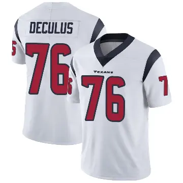 ＃76 Youth Austin Deculus White Limited Houston Texans Vapor Untouchable Jersey
