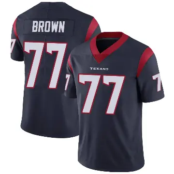 ＃77 Men's Trent Brown Navy Blue Limited Houston Texans Team Color Vapor Untouchable Jersey