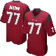 ＃77 Men's Trent Brown Red Game Houston Texans Alternate Jersey