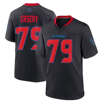 ＃79 Men's Aireontae Ersery Navy Game Houston Texans 2nd Alternate Jersey