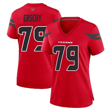 ＃79 Women's Aireontae Ersery Red Game Houston Texans Alternate Jersey