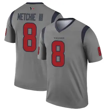 ＃8 Men's John Metchie III Gray Legend Houston Texans Inverted Jersey