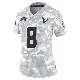 ＃8 Women's John Metchie III Arctic Camo Limited Houston Texans 2024 Salute to Service Jersey