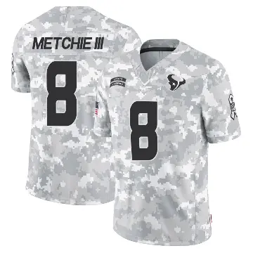 ＃8 Youth John Metchie III Arctic Camo Limited Houston Texans 2024 Salute to Service Jersey