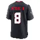 ＃8 Youth John Metchie III Navy Game Houston Texans Team Jersey