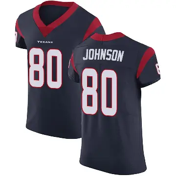＃80 Men's Andre Johnson Navy Blue Elite Houston Texans Team Color Vapor Untouchable Jersey