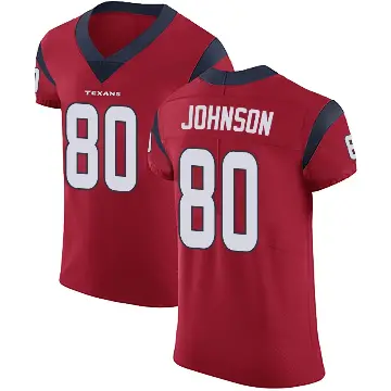 ＃80 Men's Andre Johnson Red Elite Houston Texans Alternate Vapor Untouchable Jersey