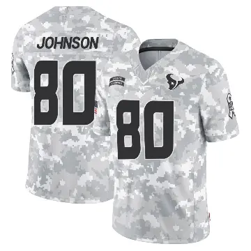 ＃80 Youth Andre Johnson Arctic Camo Limited Houston Texans 2024 Salute to Service Jersey