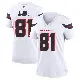 ＃81 Women's Jaxon Janke White Game Houston Texans Jersey