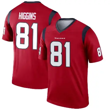 ＃81 Youth Jayden Higgins Red Legend Houston Texans Jersey