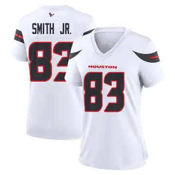 ＃83 Women's Irv Smith Jr. White Game Houston Texans Jersey