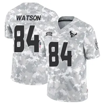 ＃84 Men's Justin Watson Arctic Camo Limited Houston Texans 2024 Salute to Service Jersey