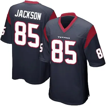 ＃85 Men's Daniel Jackson Navy Blue Game Houston Texans Team Color Jersey