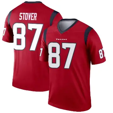 ＃87 Men's Cade Stover Red Legend Houston Texans Jersey