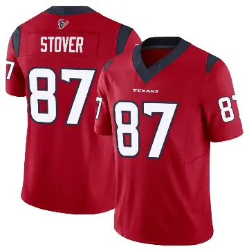＃87 Men's Cade Stover Red Limited Houston Texans Vapor F.U.S.E. Jersey