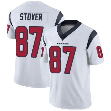 ＃87 Men's Cade Stover White Limited Houston Texans Vapor Untouchable Jersey