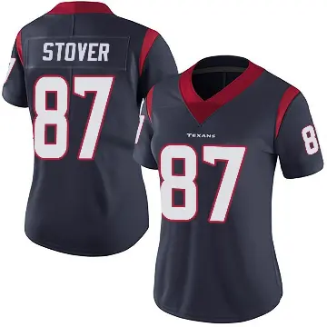 ＃87 Women's Cade Stover Navy Blue Limited Houston Texans Team Color Vapor Untouchable Jersey