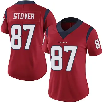 ＃87 Women's Cade Stover Red Limited Houston Texans Alternate Vapor Untouchable Jersey