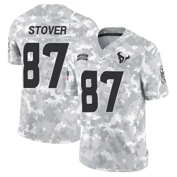 ＃87 Youth Cade Stover Arctic Camo Limited Houston Texans 2024 Salute to Service Jersey